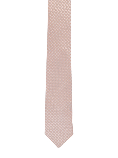 

Alvaro Castagnino Men Peach-Coloured Woven Design Broad Tie