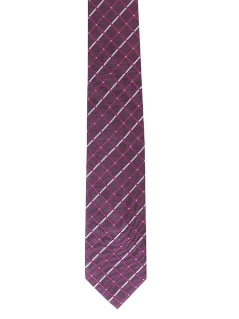 

Alvaro Castagnino Men Purple & White Woven Design Broad Tie