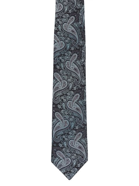 

Alvaro Castagnino Men Grey & Blue Woven Design Broad Tie