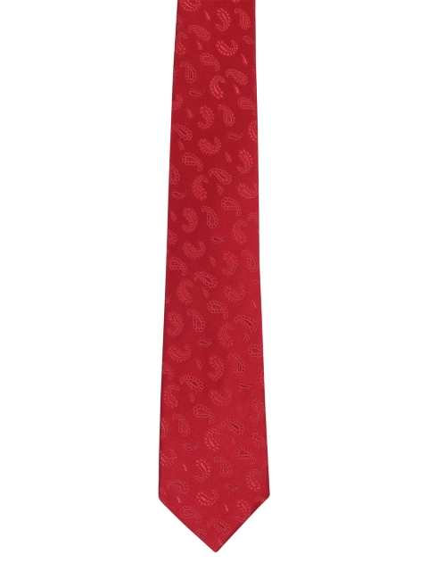 

Alvaro Castagnino Men Red Woven Design Broad Tie