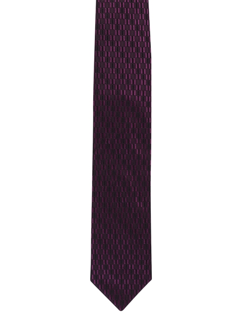 

Alvaro Castagnino Men Purple & Black Woven Design Broad Tie