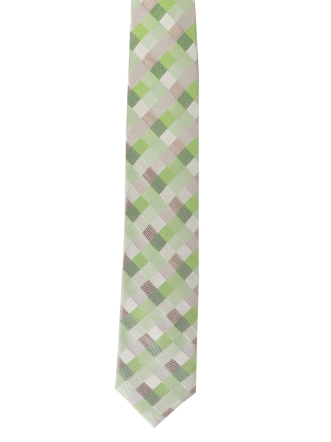 

Alvaro Castagnino Men Green & Pink Checked Broad Tie