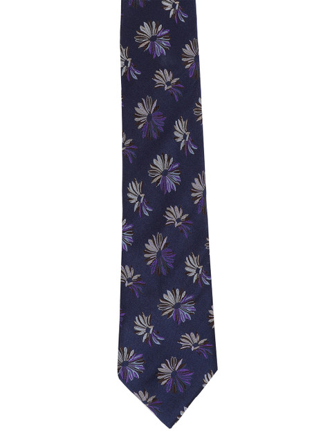 

Alvaro Castagnino Men Purple & Grey Woven Design Broad Tie