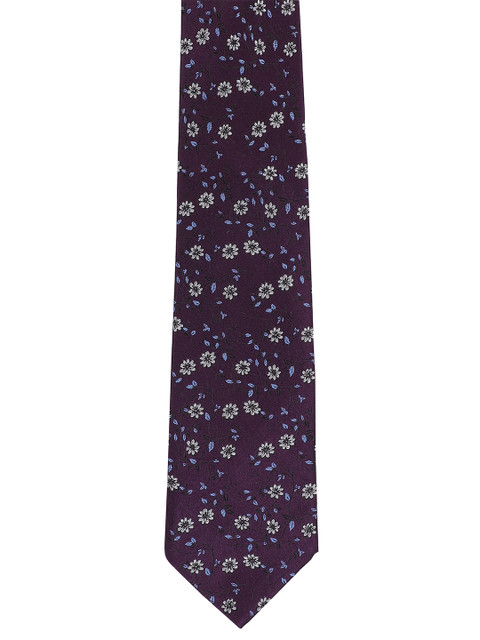 

Alvaro Castagnino Men Purple & White Printed Broad Tie