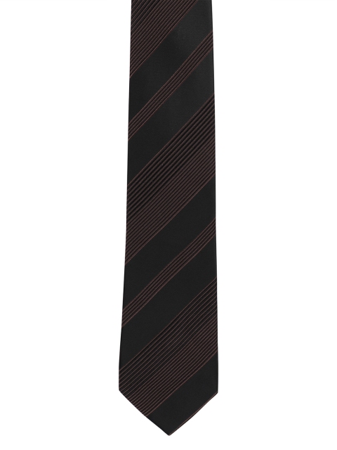 

Alvaro Castagnino Men Black Striped Broad Tie