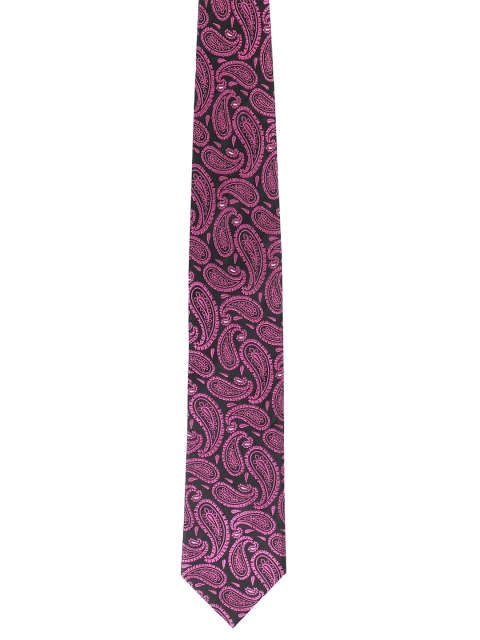 

Alvaro Castagnino Men Black & Purple Woven Design Broad Tie