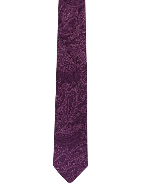 

Alvaro Castagnino Men Purple Woven Design Broad Tie