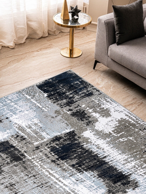 

DDecor Beige & Blue Printed Large Carpet