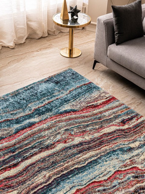 

DDecor Blue & Red Printed Medium Carpet