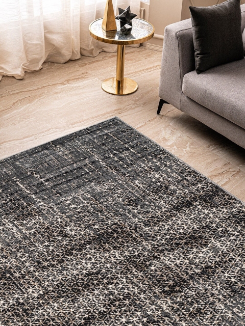 

DDecor Black Printed Medium Carpet