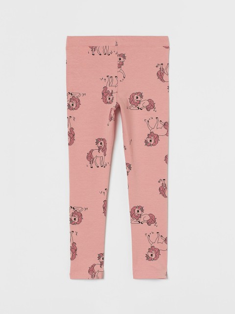 

H&M Girls Pink & Black Printed Leggings