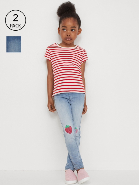 

H&M Girls Blue Printed 2-Pack Jeggings