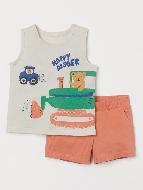 

H&M Boys 2-piece printed set, Orange
