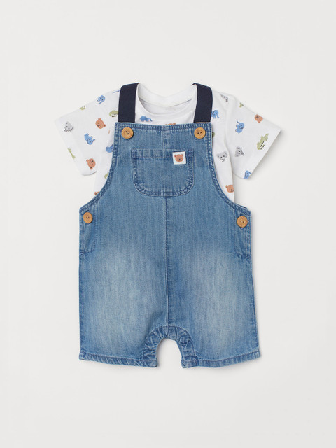 

H&M Boys 2-piece cotton set, White