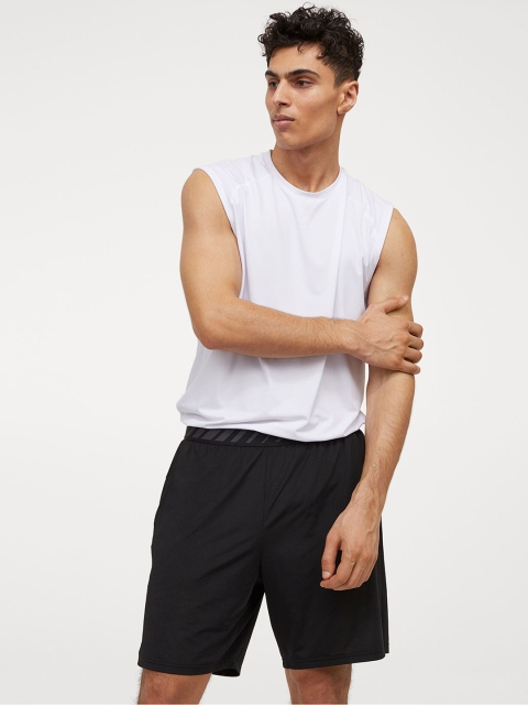 

H&M Mens Black Mesh sports shorts