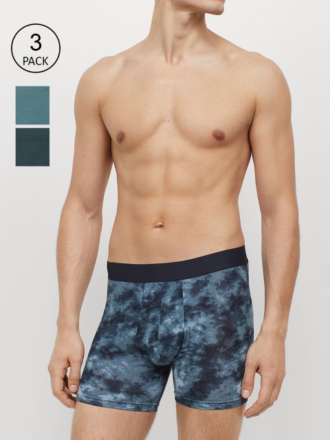 

H&M Men 3-Pack Mid Trunks 0793506040, Green