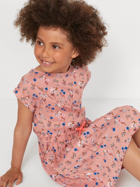 

H&M Girls Pink & Blue Patterned Dress