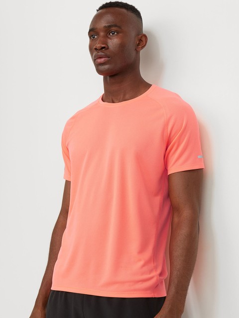 

H&M Men Peach-Coloured Regular Fit Running Top