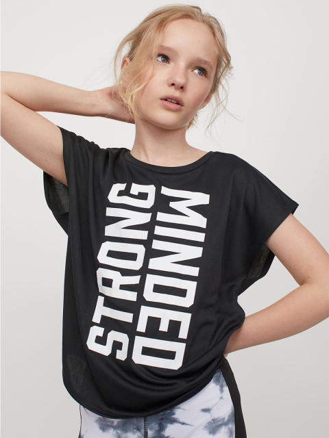 

H&M Girls Black & Pink 2-Pack Sports Tops