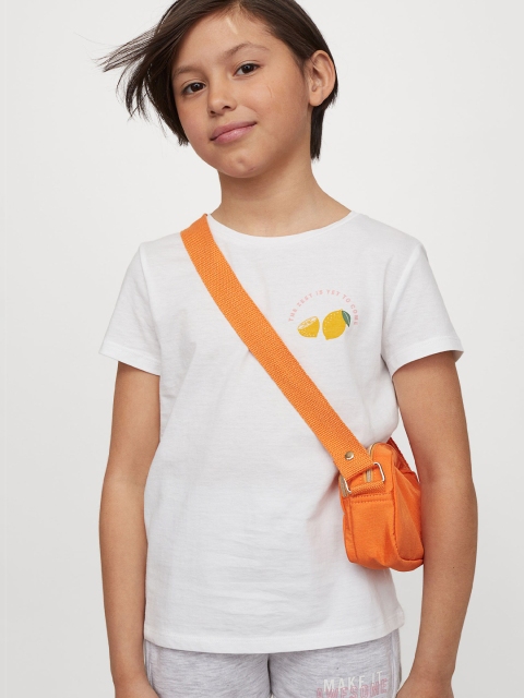 

H&M Girls White & Yellow Pure Cotton 2-Pack Jersey Tops