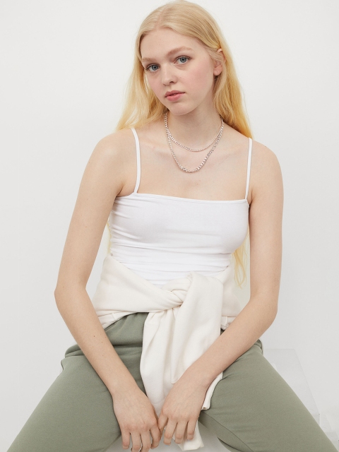 

H&M White Short Strappy Top