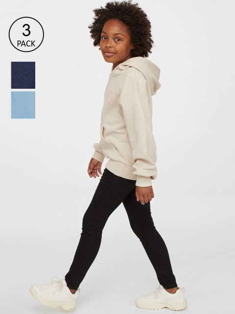

H&M Girls Black & Blue 3-Pack Skinny Fit Jeans