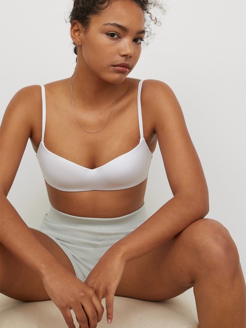 

H&M Womens White Non-Wired Bra