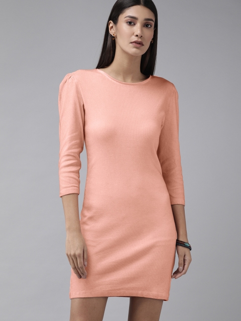 

Roadster Peach-Coloured Sheath Dress