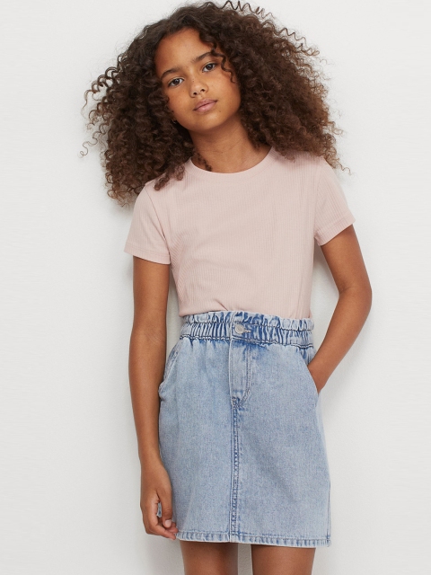 

H&M Girls Blue Denim Paper Bag Skirt