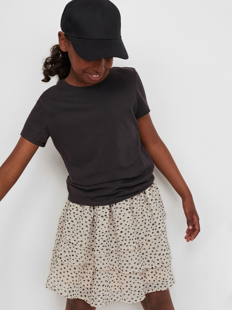 

H&M Girls Grey & Beige T-shirt & Skirt 2-Piece Set