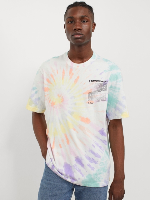 

H&M Men Multicolured Printed Relaxed Fit Cotton T-shirt, Multi