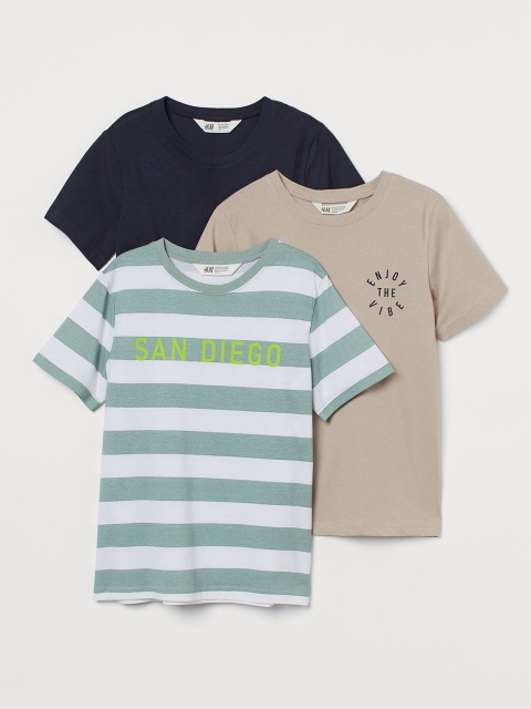 

H&M Pack of 3 Boys Cotton T-shirts, Multi