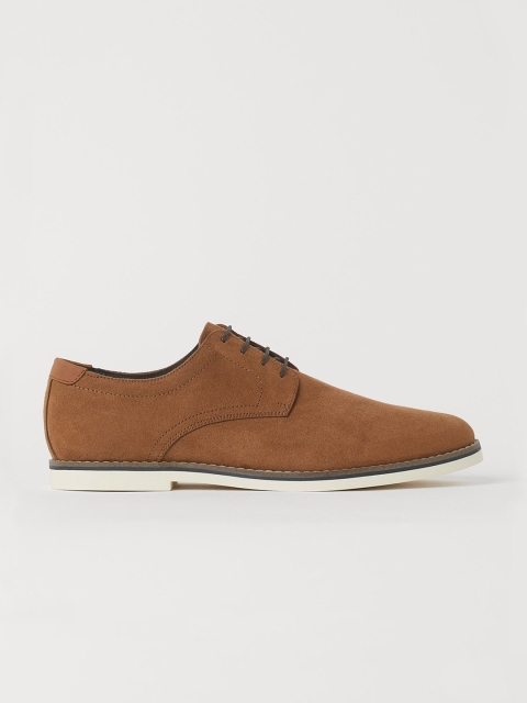 

H&M Men Brown Solid Derby Shoes