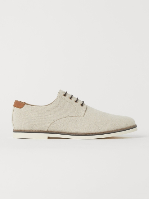 

H&M Men Beige Solid Derby Shoes