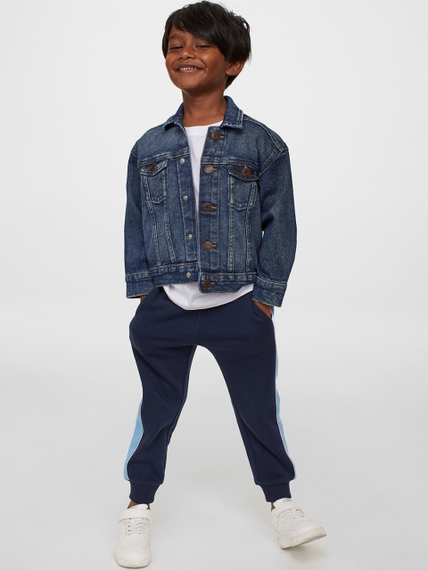 

H&M Boys Navy Blue Solid Joggers