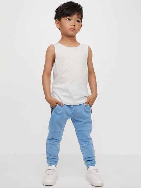 

H&M Boys Blue Solid Biker Joggers
