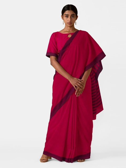 

Taneira Red & Burgundy Pure Cotton Mangalagiri Saree