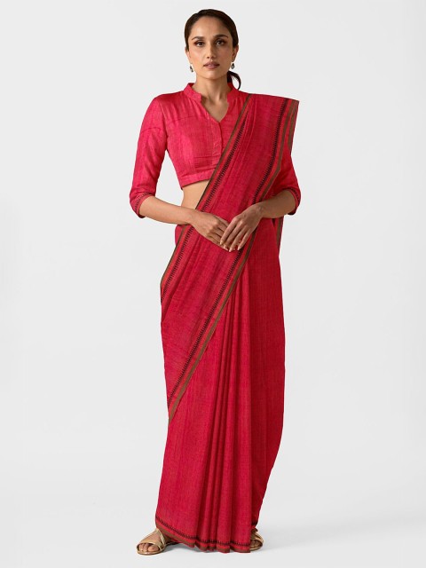 

Taneira Red & Black Pure Cotton Mangalagiri Saree