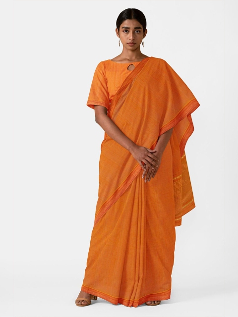 

Taneira Orange Pure Cotton Mangalagiri Saree