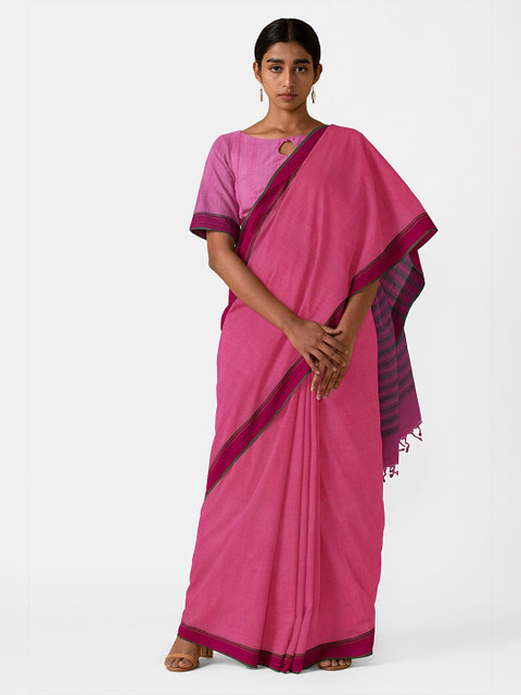 

Taneira Pink & Purple Pure Cotton Mangalagiri Saree
