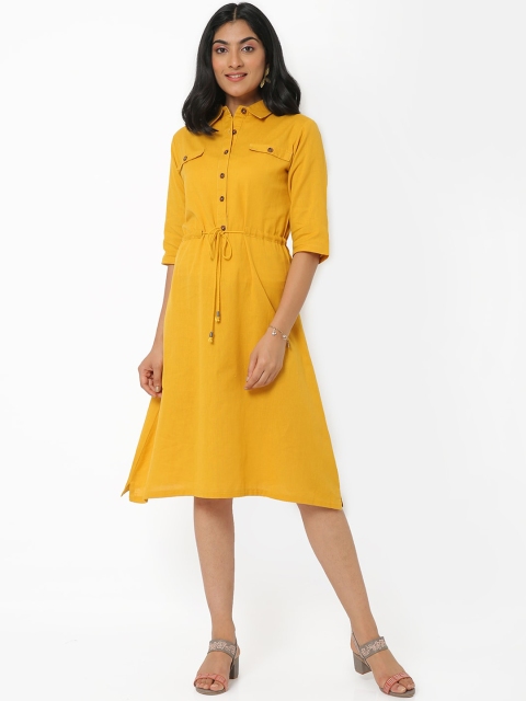 

Saaki Mustard Yellow Shirt Dress