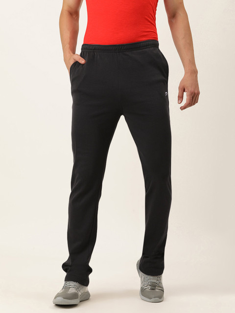 

Proline Active Men Black Solid Mid Rise Slim Fit Track Pants
