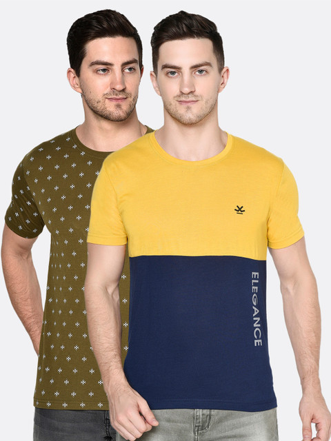 

ELEGANCE Men Multicoloured Printed T-shirt, Multi