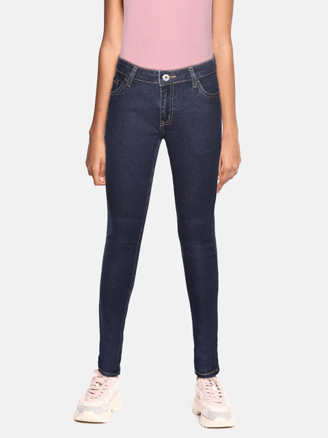 

UTH by Roadster Girls Navy Blue Regular Fit Stretchable Jeans