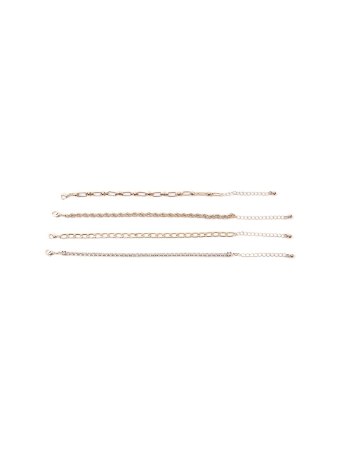 

FOREVER 21 Women 4 Gold-Toned Charm Bracelet