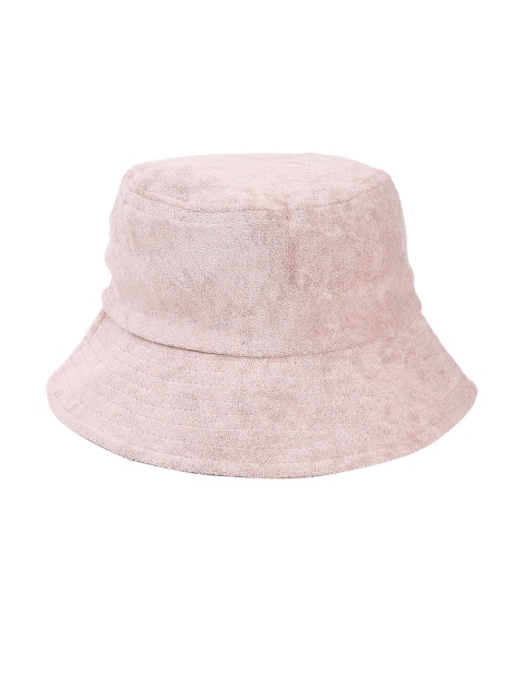 

FOREVER 21 Women Pink Solid Bucket Hat