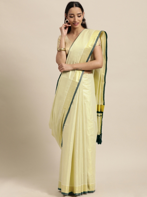 

Thara Saree Cream Pure Cotton Kasavu Sarees