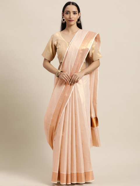 

Thara Saree Cream-Coloured Pure Cotton Kasavu Sarees