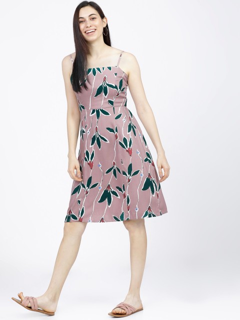 

Tokyo Talkies Women Pink Floral Dress