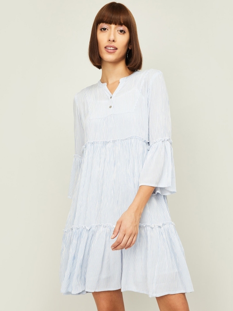 

Fame Forever by Lifestyle Blue Tie-Up Neck Dress